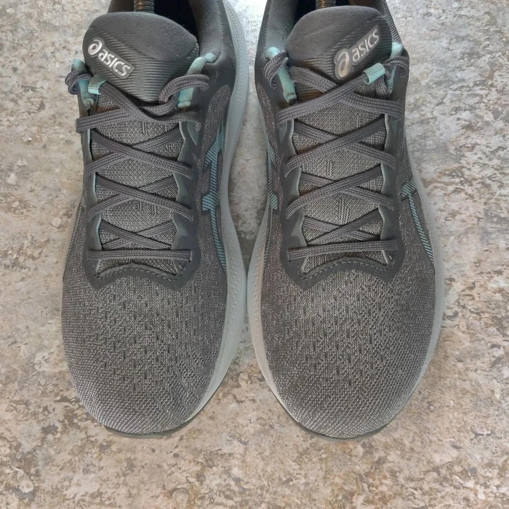 Asics Womens Gel Pulse 13 Gray Teal Running Shoes Sneakers 1012B035 Size 9